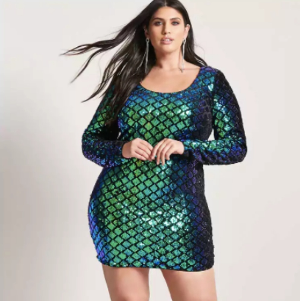 ❤️ Forever 21+ Plus Reversible Sequin Dress 🆕